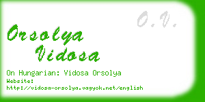 orsolya vidosa business card